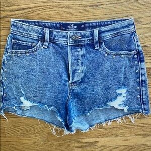 Hollister Women's Blue Denim Athletic Shorts